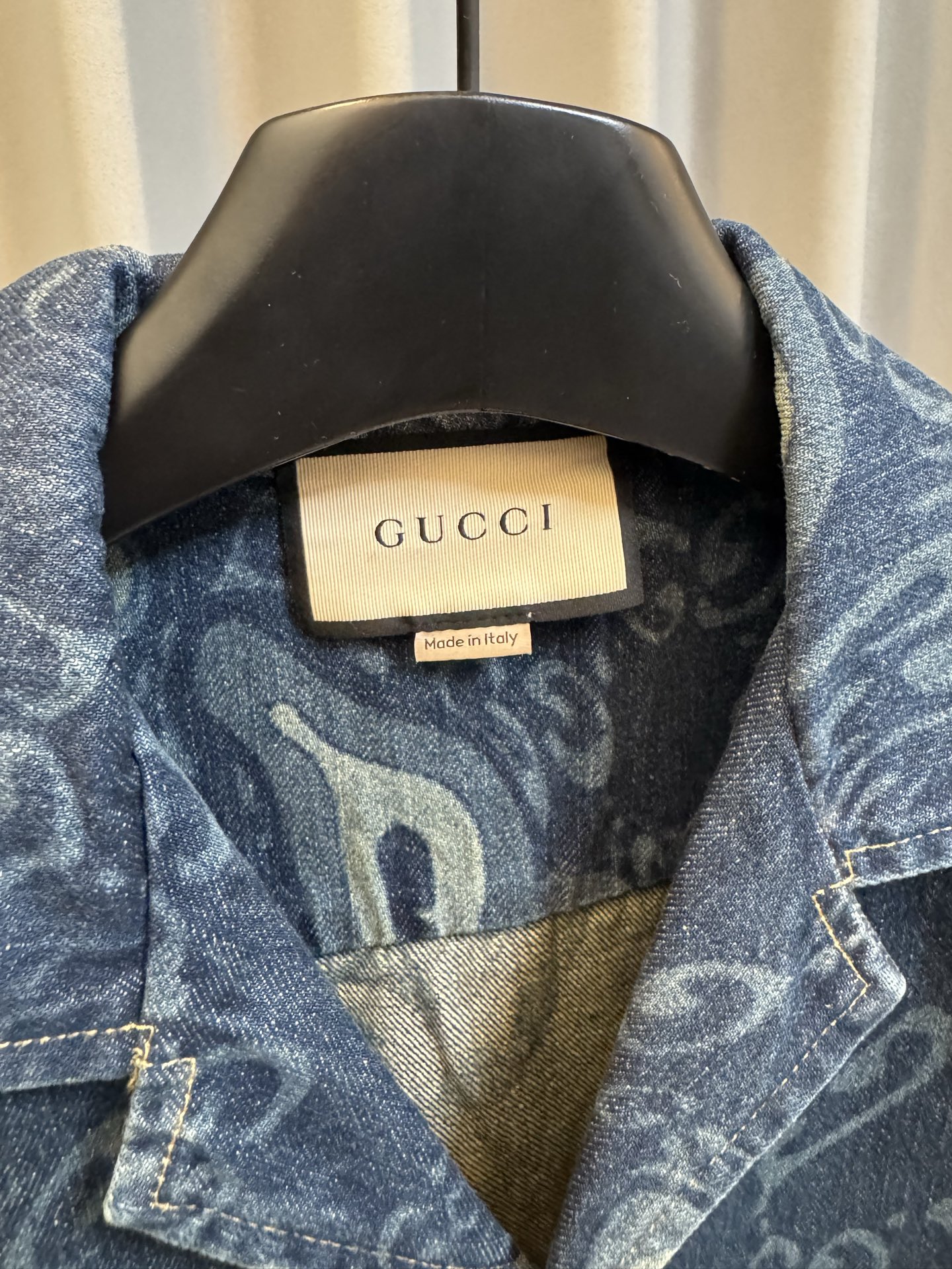 Gucci 復刻牛仔短袖襯衫 男士滿版印花休閒襯衣| 11 Gucci 復刻牛仔短袖襯衫 男士滿版印花休閒襯衣