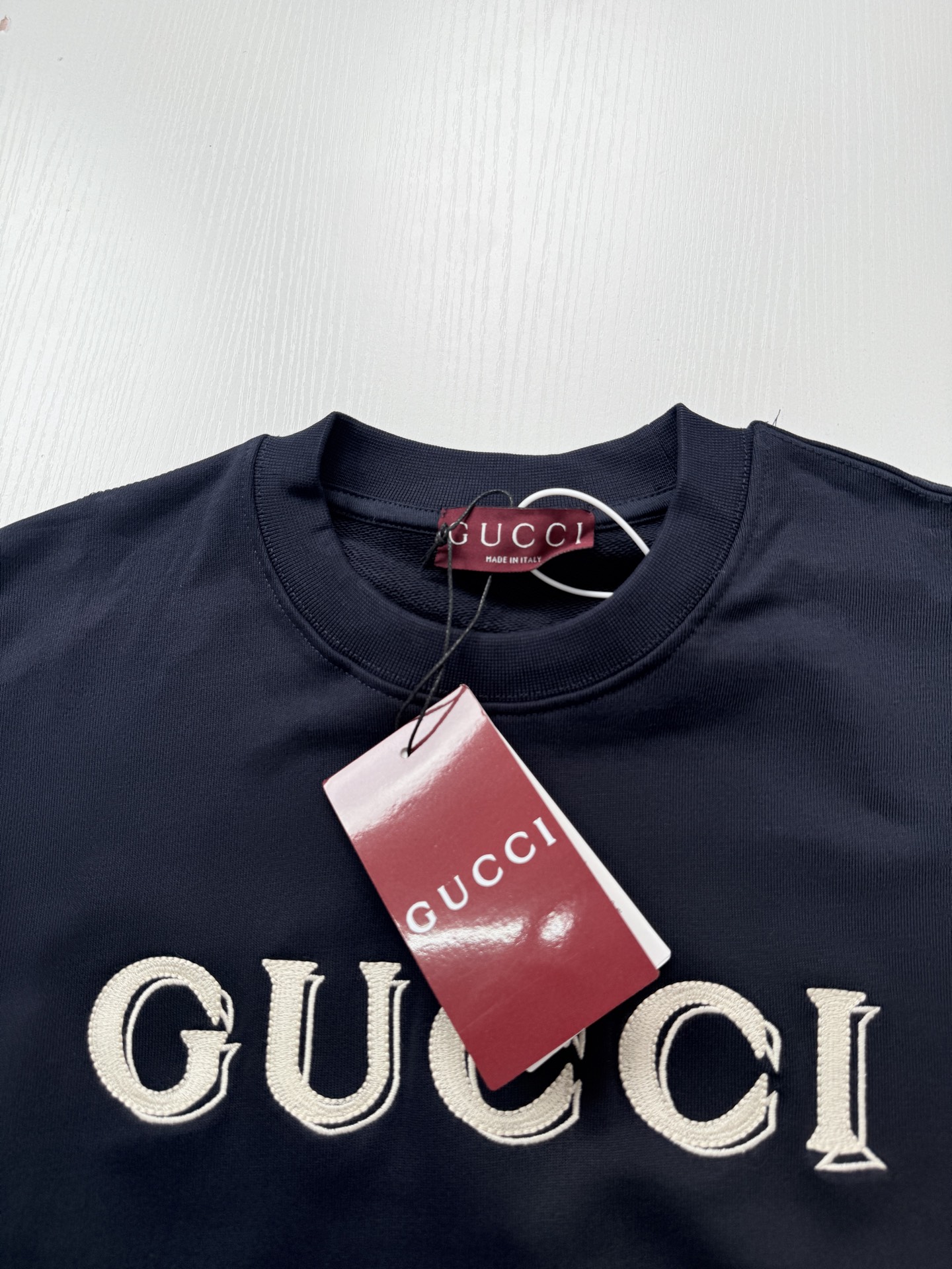 Gucci 高仿刺繡LOGO衛衣 男士黑色圓領長袖休閒上衣| 11 Gucci 高仿刺繡LOGO衛衣 男士黑色圓領長袖休閒上衣