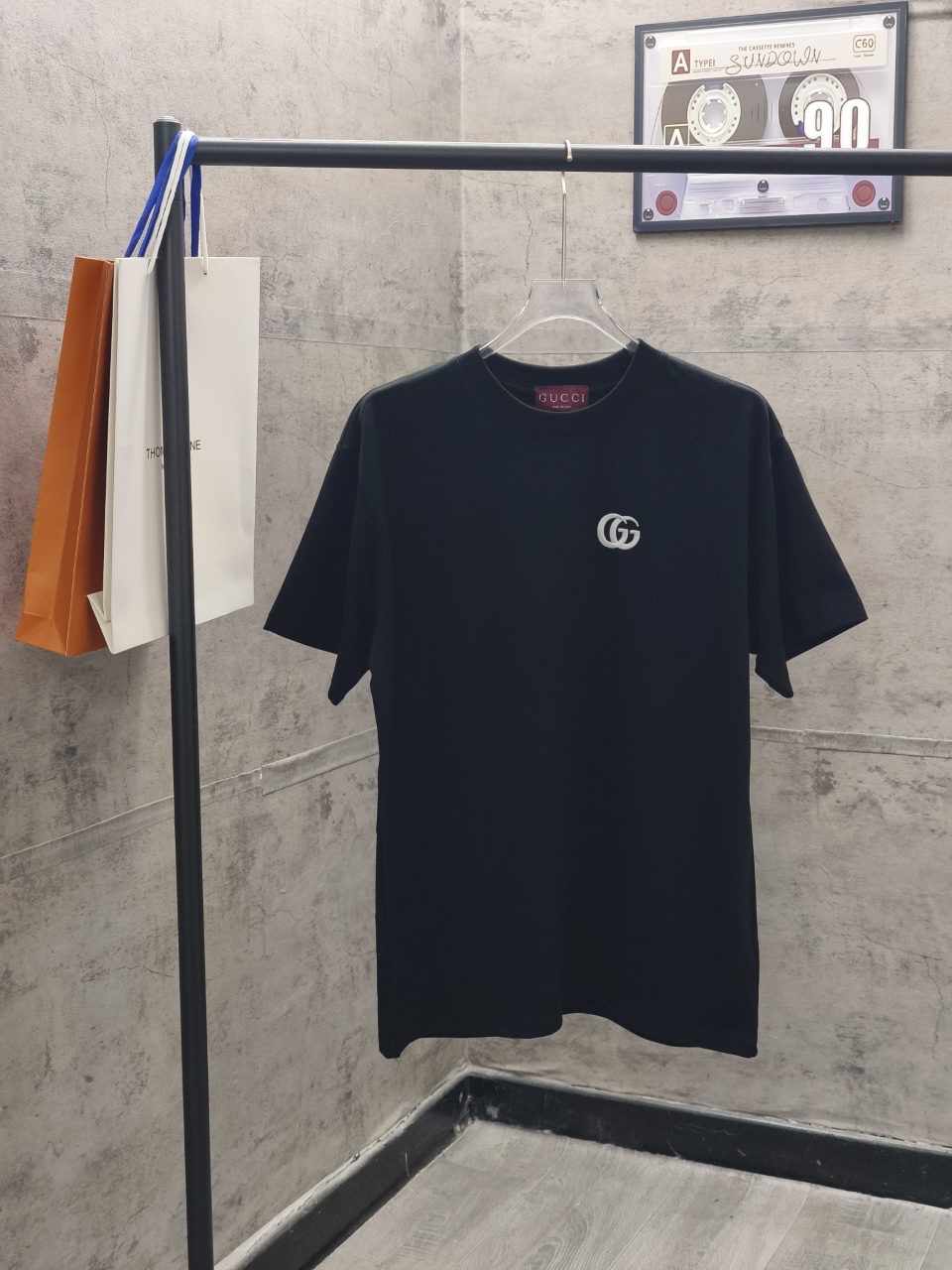 GUCCI 高仿雙G刺繡短袖T恤男士純棉圓領休閒百搭款| 3 GUCCI 高仿雙G刺繡短袖T恤男士純棉圓領休閒百搭款