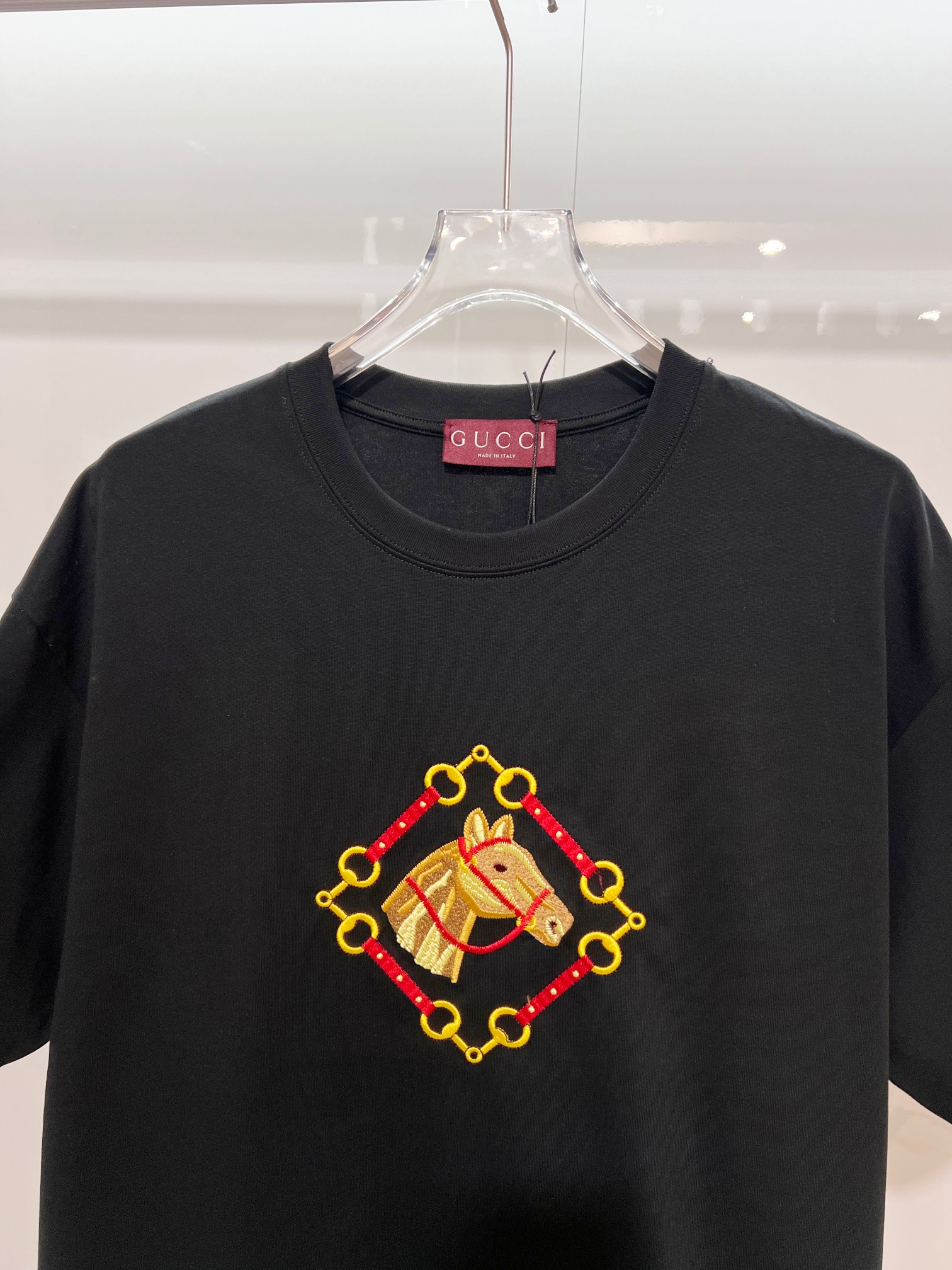 GUCCI 高仿馬頭刺繡短袖T恤男士純棉圓領潮流百搭款| 12 GUCCI 高仿馬頭刺繡短袖T恤男士純棉圓領潮流百搭款