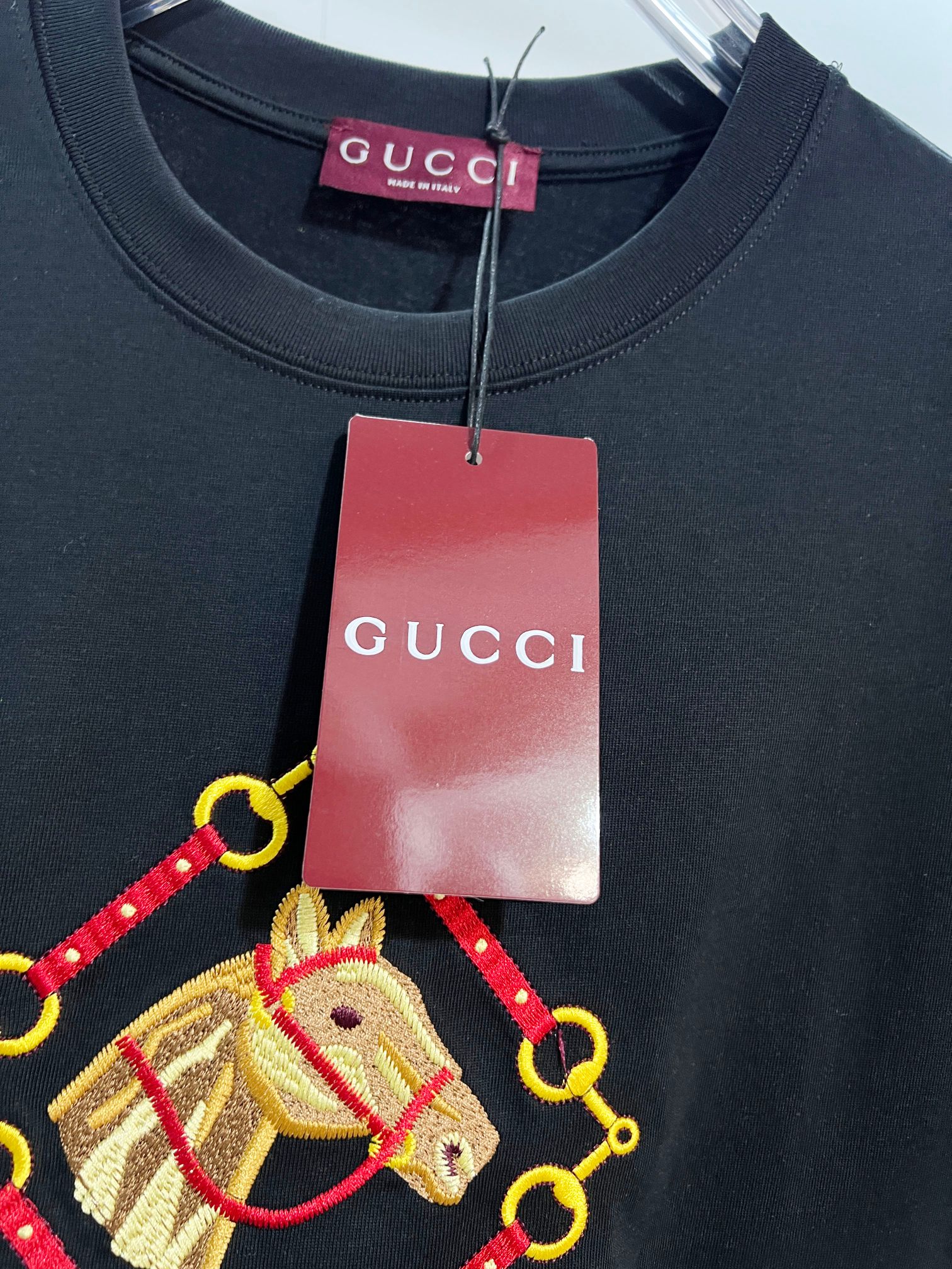 GUCCI 高仿馬頭刺繡短袖T恤男士純棉圓領潮流百搭款| 11 GUCCI 高仿馬頭刺繡短袖T恤男士純棉圓領潮流百搭款
