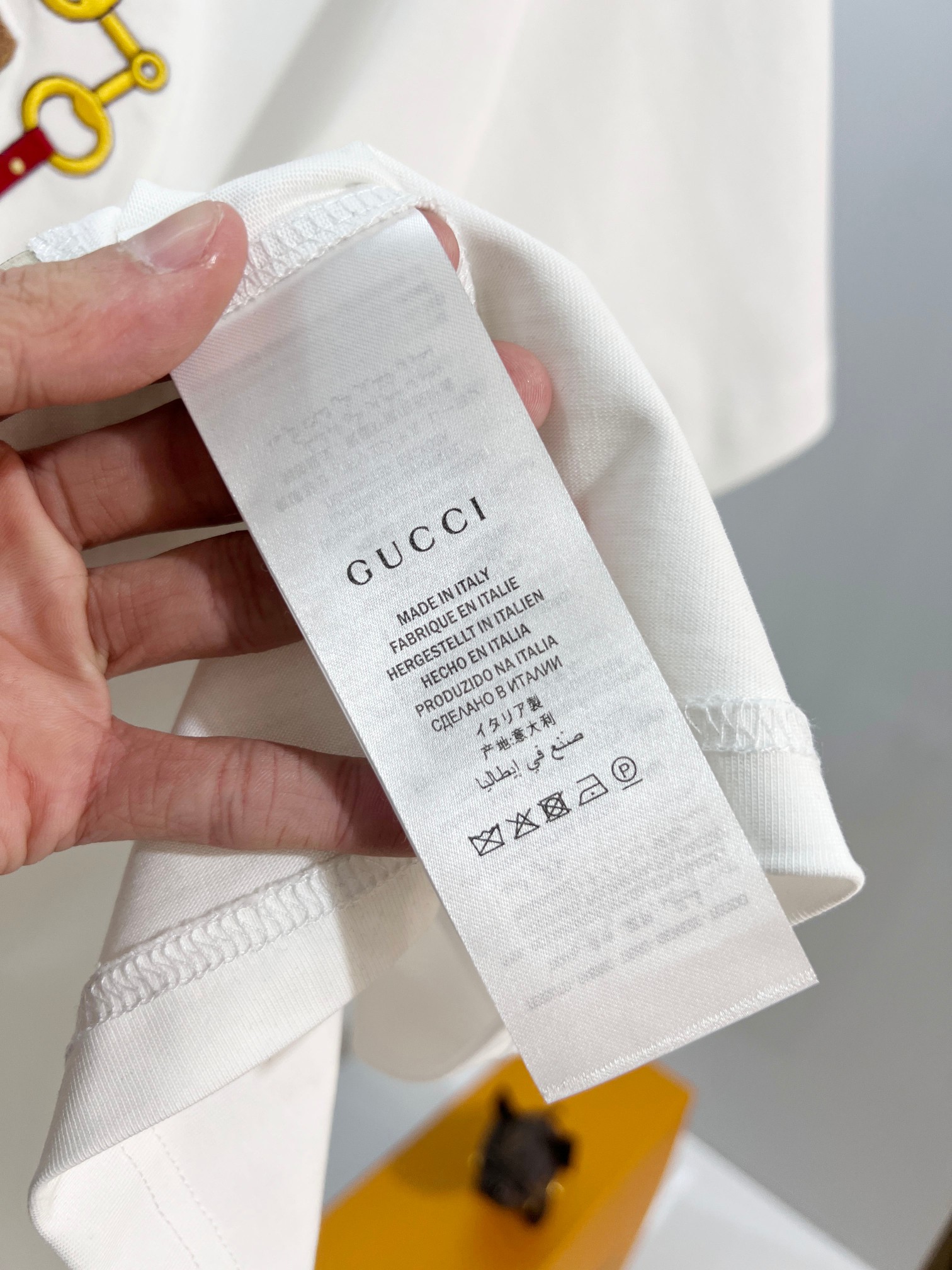 GUCCI 一比一馬頭刺繡短袖T恤男士白色純棉休閒上衣| 5 GUCCI 一比一馬頭刺繡短袖T恤男士白色純棉休閒上衣