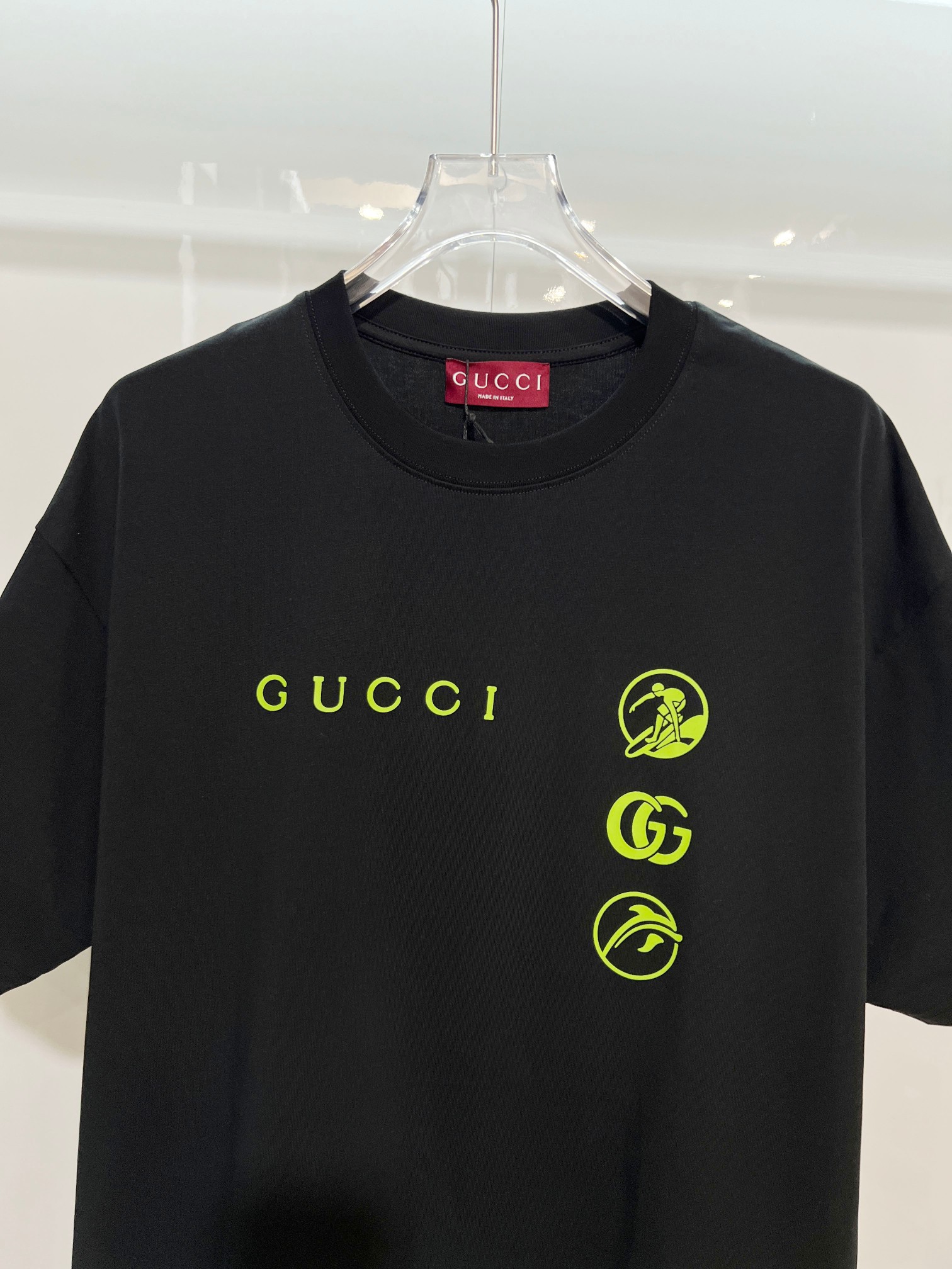 GUCCI 原單螢光LOGO印花短袖T恤男士潮流圓領百搭款| 13 GUCCI 原單螢光LOGO印花短袖T恤男士潮流圓領百搭款