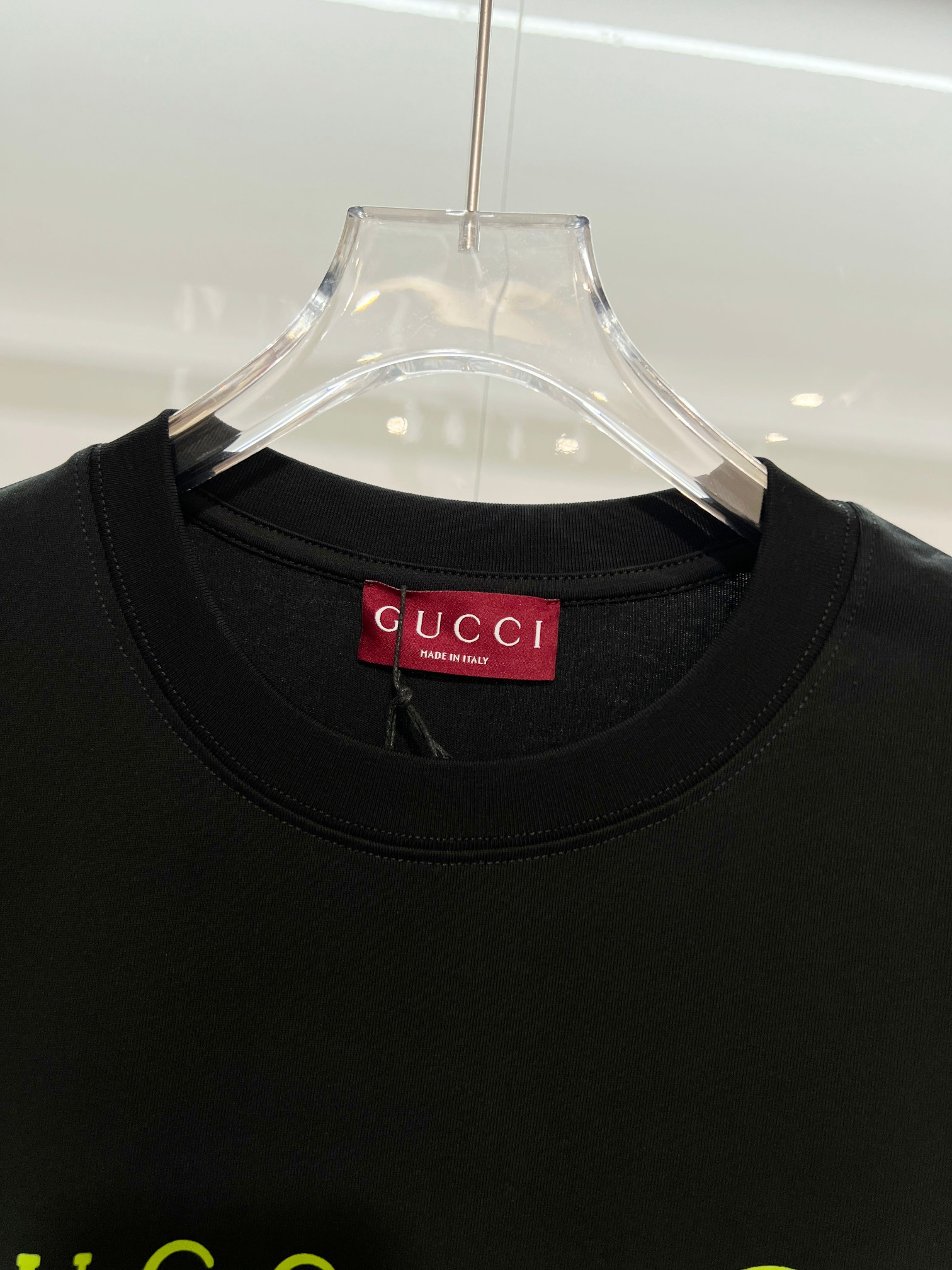 GUCCI 原單螢光LOGO印花短袖T恤男士潮流圓領百搭款| 9 GUCCI 原單螢光LOGO印花短袖T恤男士潮流圓領百搭款