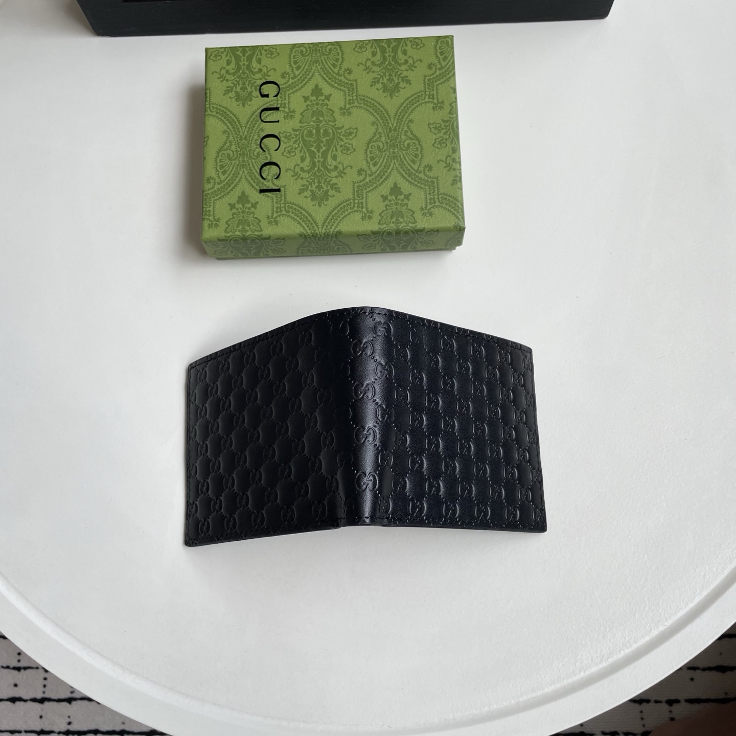 Gucci 原單 Micro GG壓紋皮革男士短夾 全黑色| 11 Gucci 原單 Micro GG壓紋皮革男士短夾 全黑色