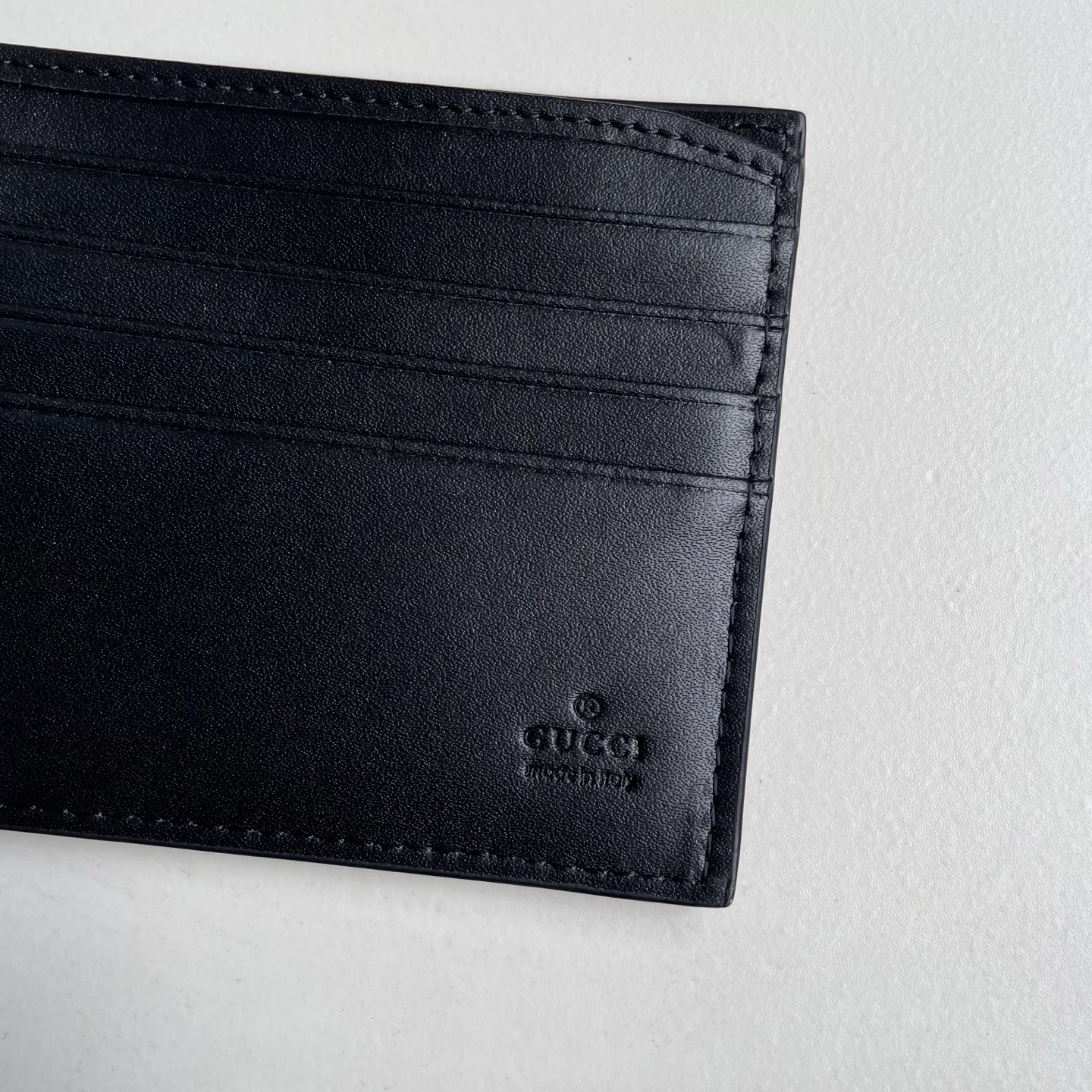Gucci A貨 金色GUCCI Horsebit標誌皮革男士短夾 黑色| 10 Gucci A貨 金色GUCCI Horsebit標誌皮革男士短夾 黑色