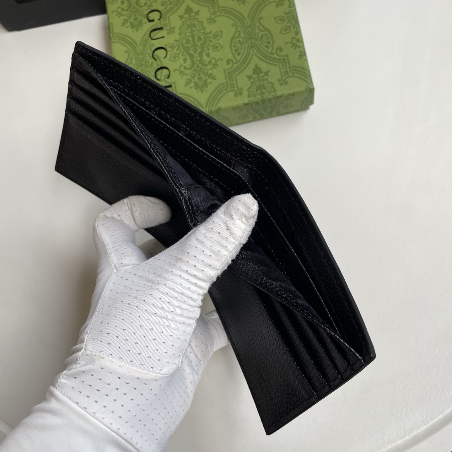 Gucci A貨 古馳男士短夾 黑色粒面皮革 Interlocking G 金屬錢包| 8 Gucci A貨 古馳男士短夾 黑色粒面皮革 Interlocking G 金屬錢包