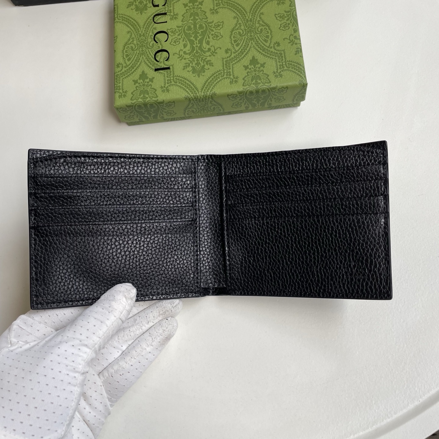 Gucci A貨 古馳男士短夾 黑色粒面皮革 Interlocking G 金屬錢包| 7 Gucci A貨 古馳男士短夾 黑色粒面皮革 Interlocking G 金屬錢包