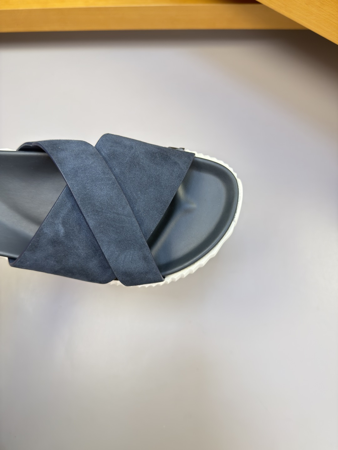 Hermès 愛馬仕 高仿 深灰藍交叉涼拖 男士百搭拖鞋