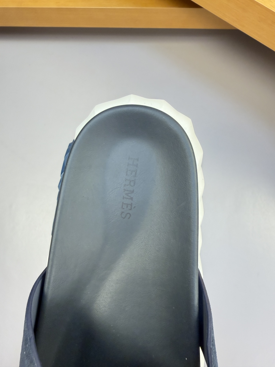Hermès 愛馬仕 高仿 深灰藍交叉涼拖 男士百搭拖鞋