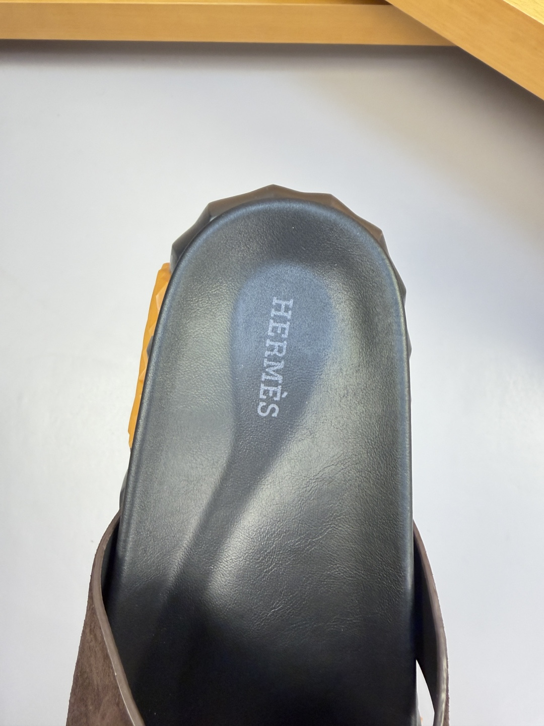 Hermès 愛馬仕 一比一 深咖啡交叉涼拖 男士質感百搭拖鞋