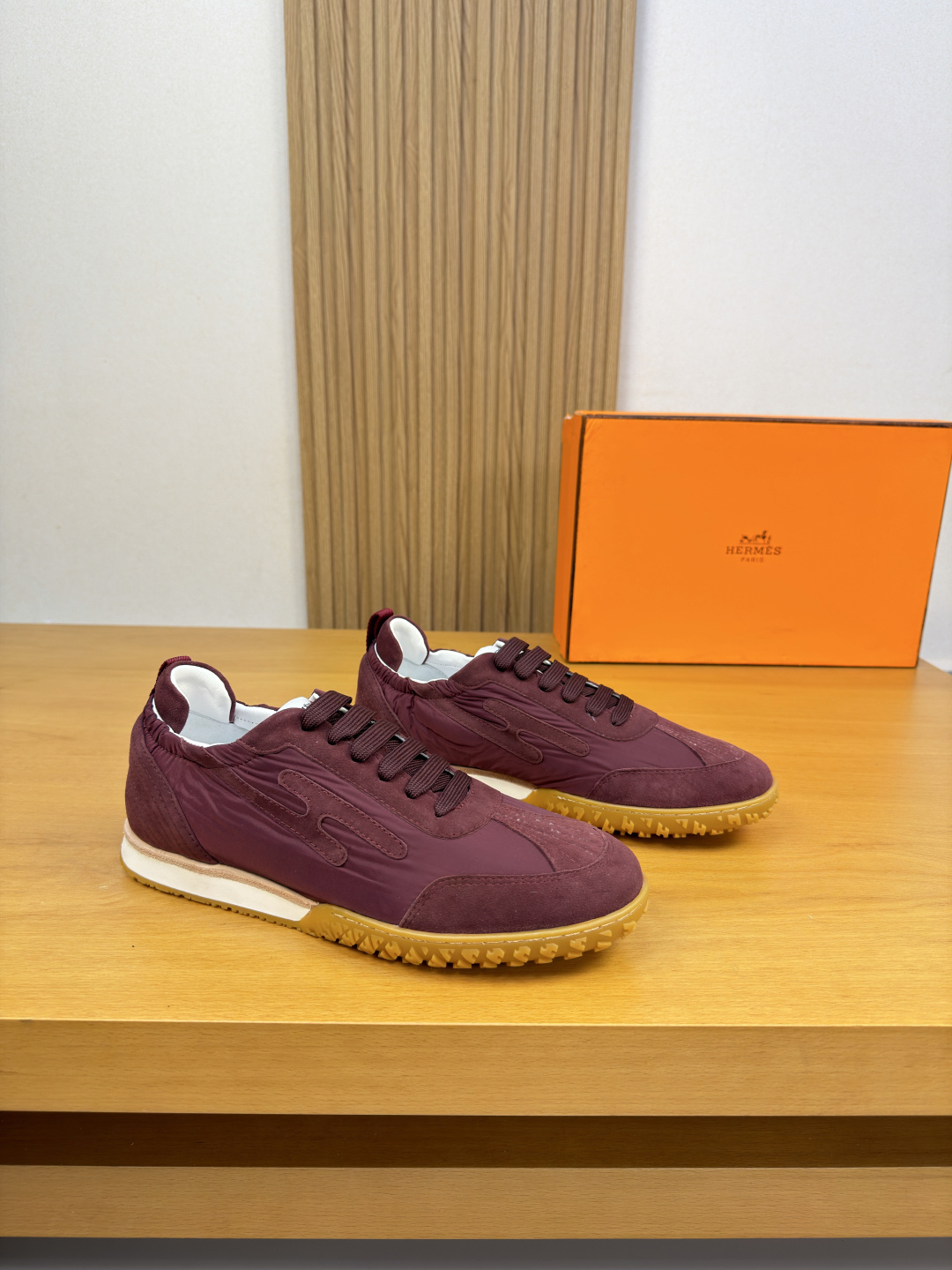 Hermès A貨 男女款 Bouncing 酒紅運動鞋 復古質感