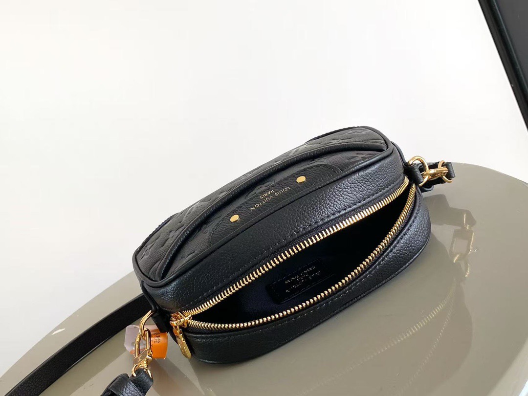 LV 原單壓花皮革小方包 黑色高級單肩斜挎包| 8 LV 原單壓花皮革小方包 黑色高級單肩斜挎包