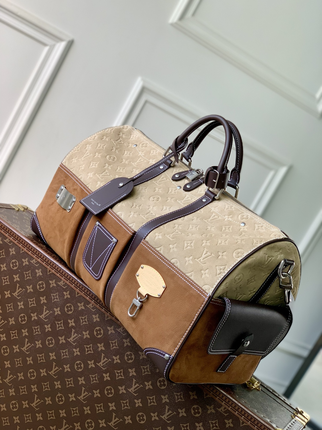 LV 原單拼色旅行手提包 大容量單肩斜挎包 商務休閒款| 14 LV 原單拼色旅行手提包 大容量單肩斜挎包 商務休閒款