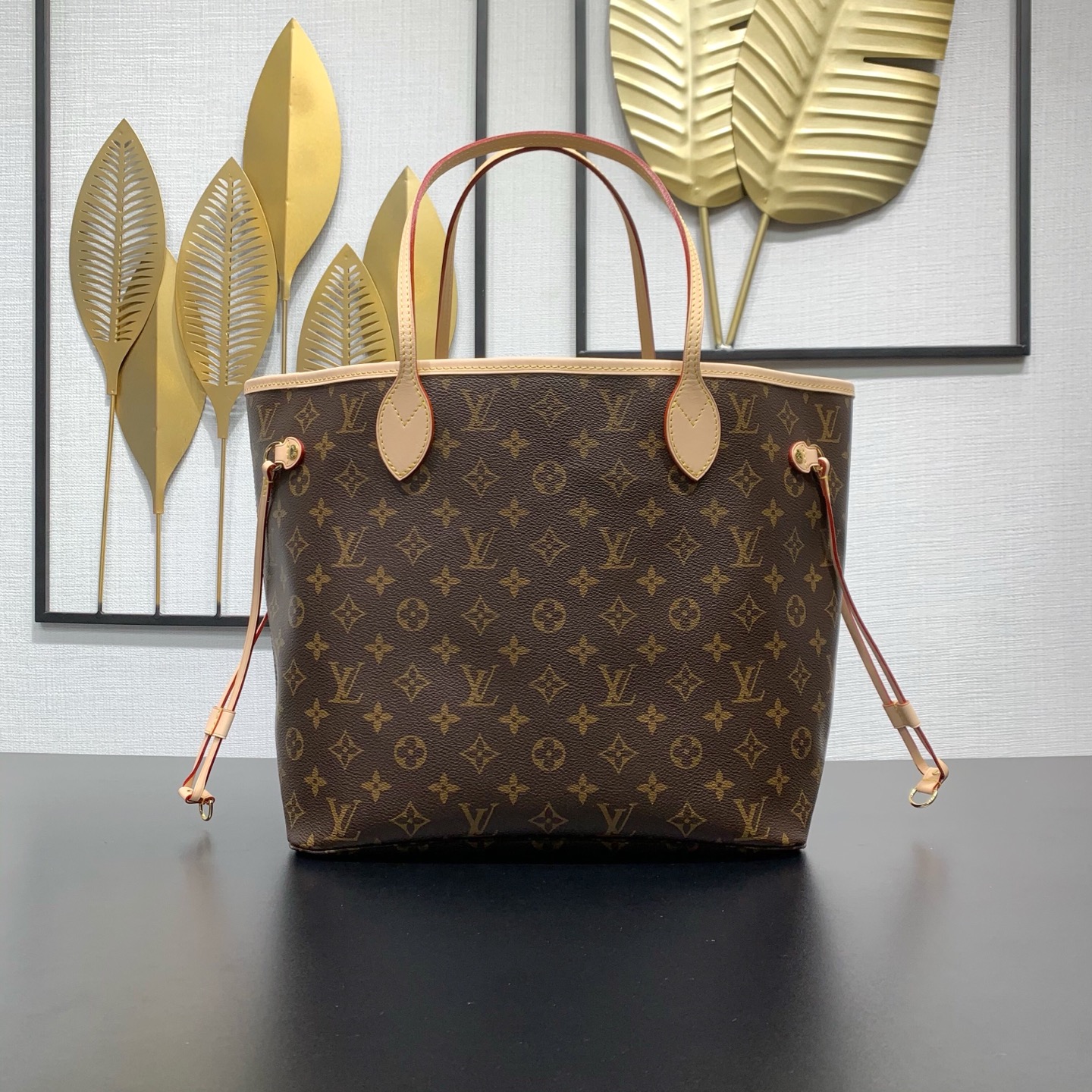 LV 復刻Neverfull老花托特包 經典深色大容量手提包