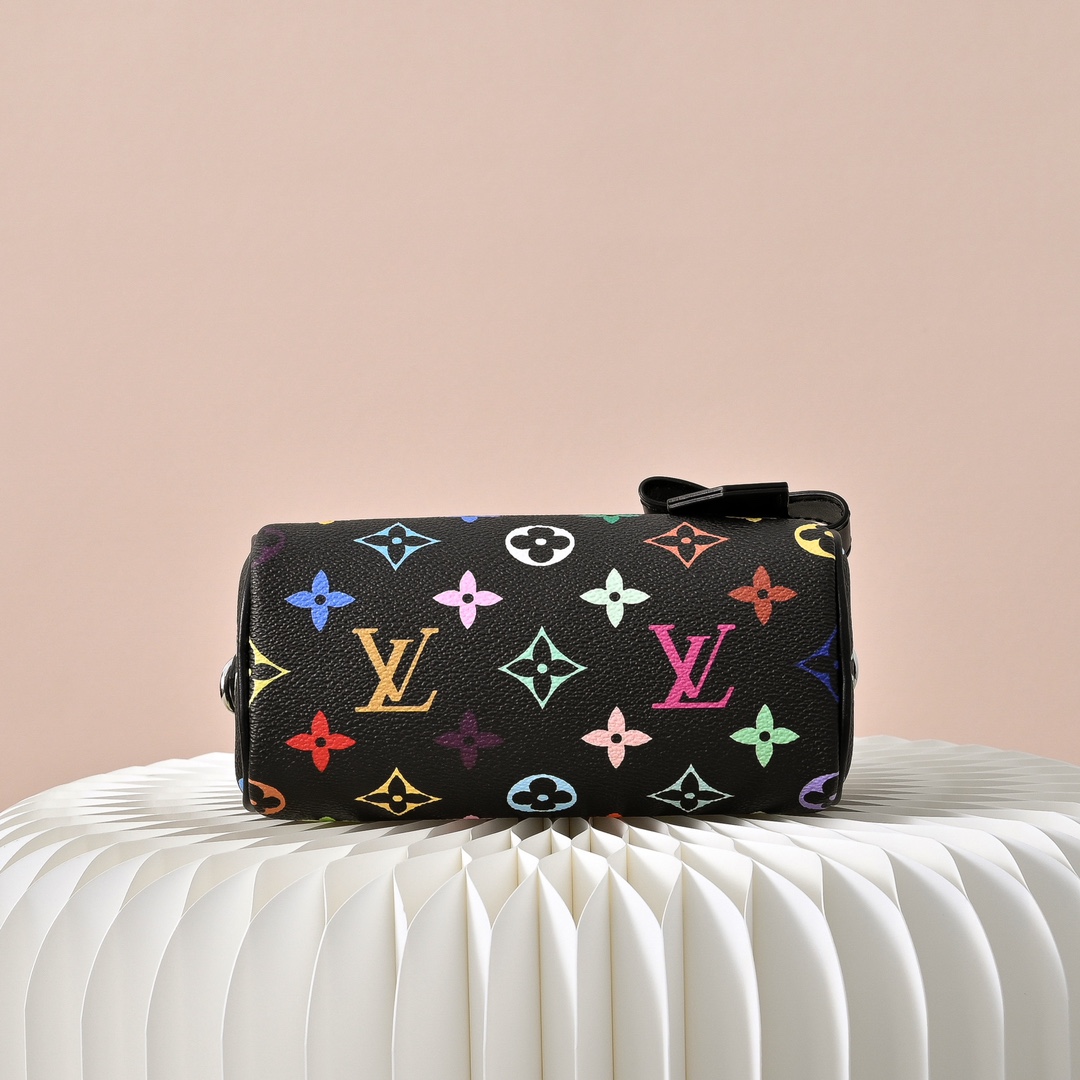 LV 高仿黑彩Speedy多彩老花手提包 經典迷你枕頭包斜挎款| 7 LV 高仿黑彩Speedy多彩老花手提包 經典迷你枕頭包斜挎款