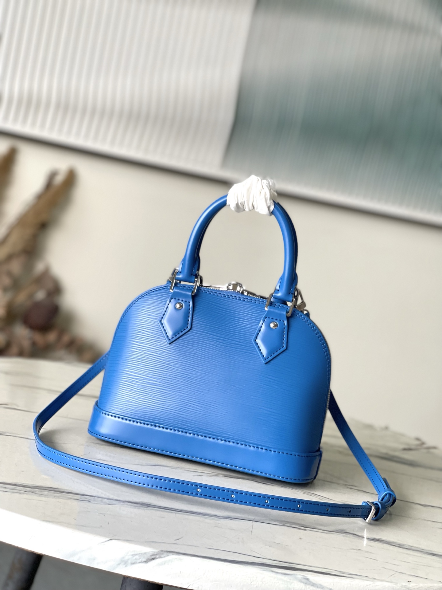 LV A貨 Alma BB Epi 水波紋藍色手提包 迷你女士斜背包| 13 LV A貨 Alma BB Epi 水波紋藍色手提包 迷你女士斜背包