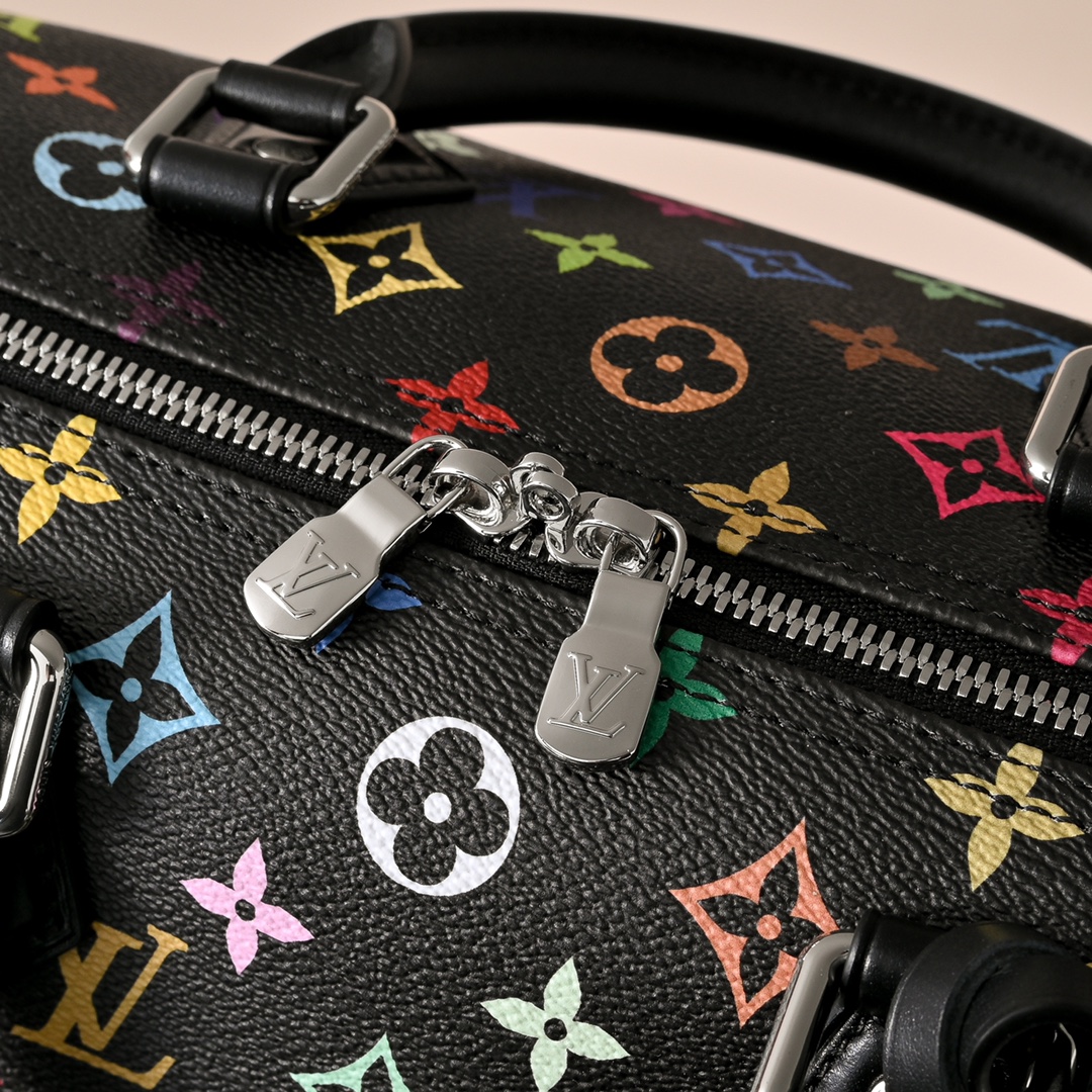 LV 一比一黑彩Speedy大號手提包 多彩老花旅行包| 12 LV 一比一黑彩Speedy大號手提包 多彩老花旅行包