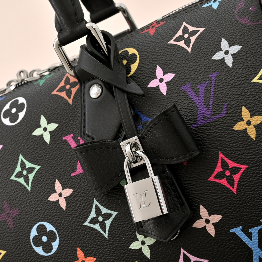 LV 一比一黑彩Speedy大號手提包 多彩老花旅行包| 10 LV 一比一黑彩Speedy大號手提包 多彩老花旅行包