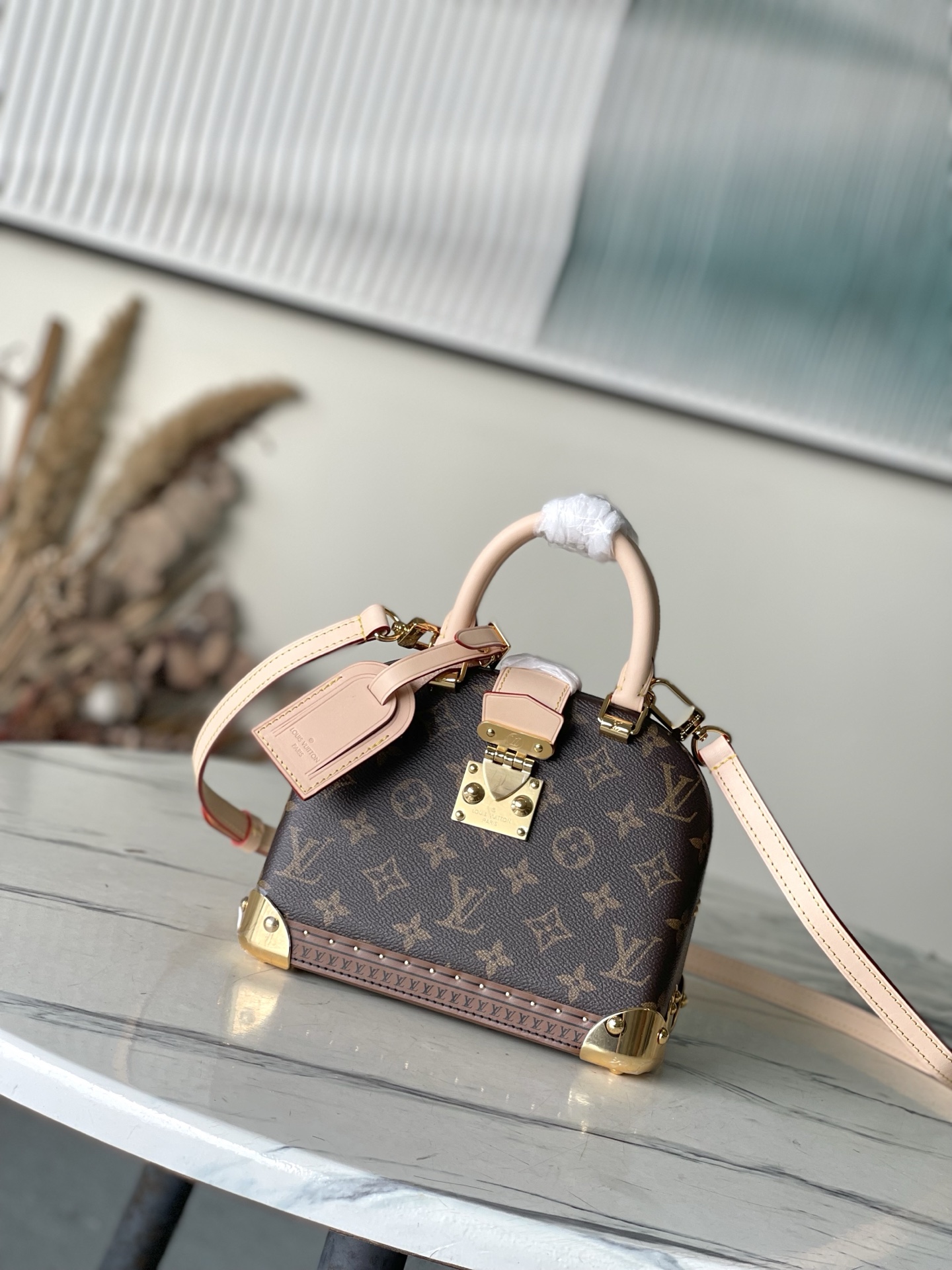 LV 高仿 Monogram 老花 Petite Malle 小硬箱手提包 迷你斜背包