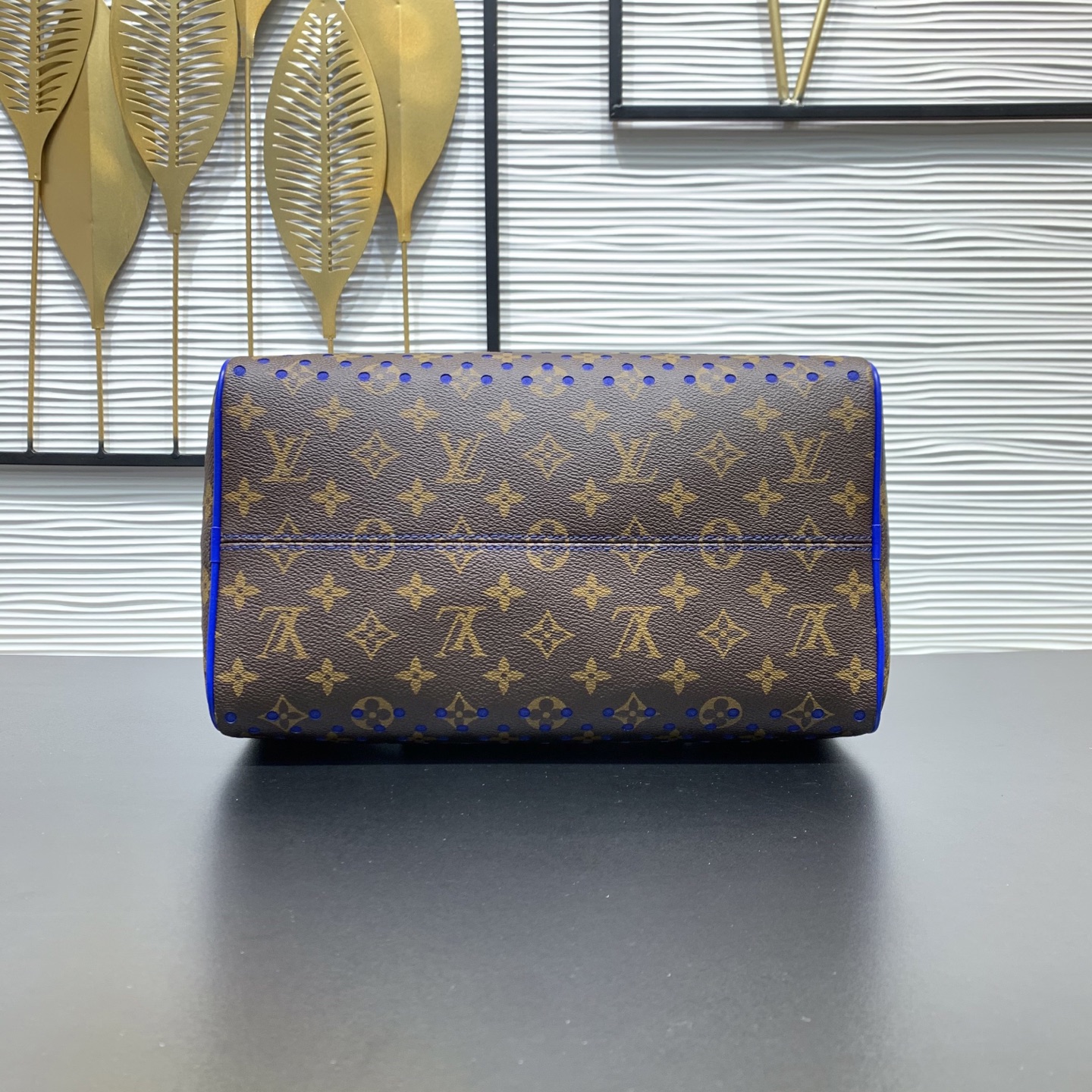 LV A貨 Speedy Monogram 藍色鏤空老花手提包 大容量肩背包| 12 LV A貨 Speedy Monogram 藍色鏤空老花手提包 大容量肩背包