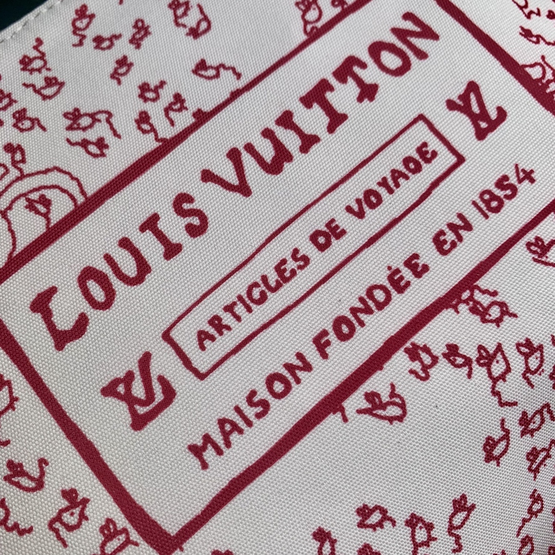 LV 高仿 Monogram 淺粉色帆布雙扣郵差包 女士單肩斜背包| 8 LV 高仿 Monogram 淺粉色帆布雙扣郵差包 女士單肩斜背包
