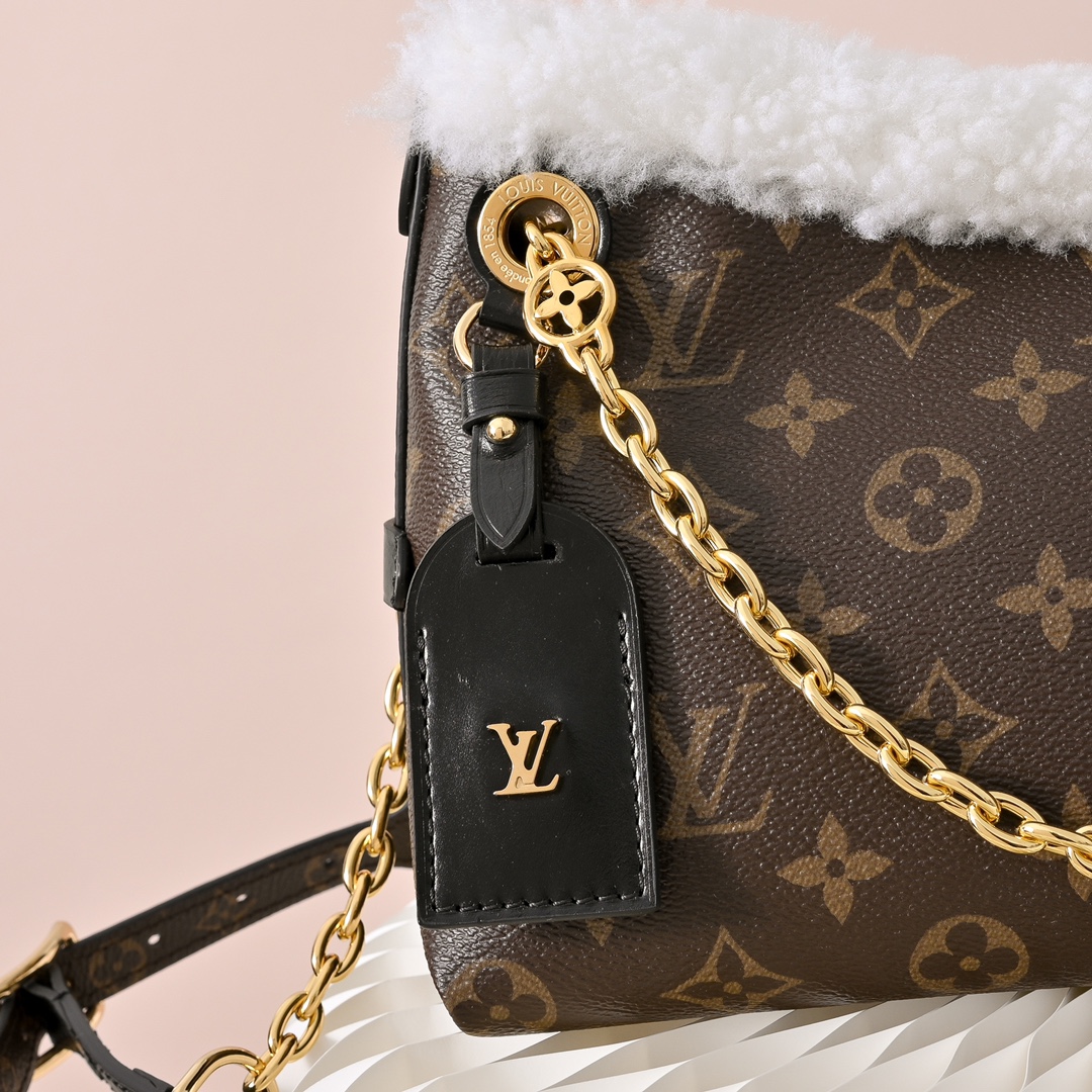 LV 復刻老花拼皮鎖扣腋下包 單肩斜挎時尚包| 11 LV 復刻老花拼皮鎖扣腋下包 單肩斜挎時尚包