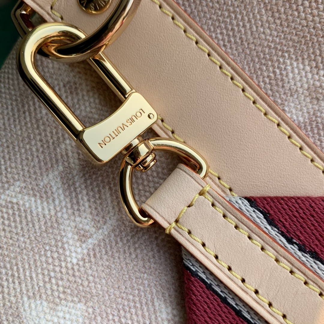 LV 原單 Keepall Monogram 淺粉老花旅行袋 大容量手提肩背包