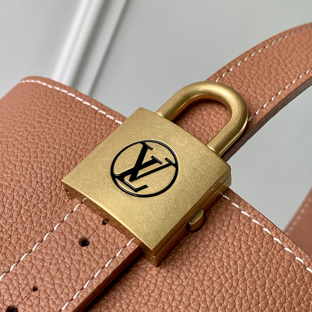 LV 一比一 棕色粒面皮革水桶包 Monogram老花小包女士單肩包| 9 LV 一比一 棕色粒面皮革水桶包 Monogram老花小包女士單肩包