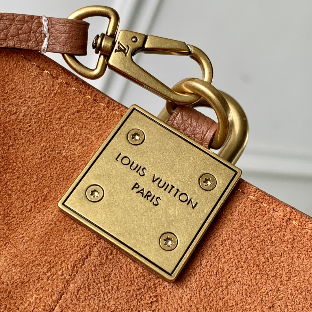 LV 一比一 棕色粒面皮革水桶包 Monogram老花小包女士單肩包| 7 LV 一比一 棕色粒面皮革水桶包 Monogram老花小包女士單肩包