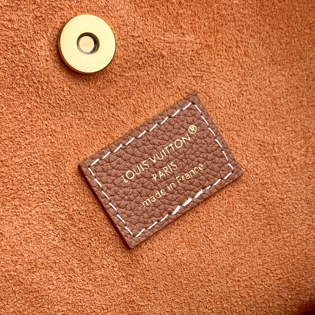 LV 一比一 棕色粒面皮革水桶包 Monogram老花小包女士單肩包| 6 LV 一比一 棕色粒面皮革水桶包 Monogram老花小包女士單肩包