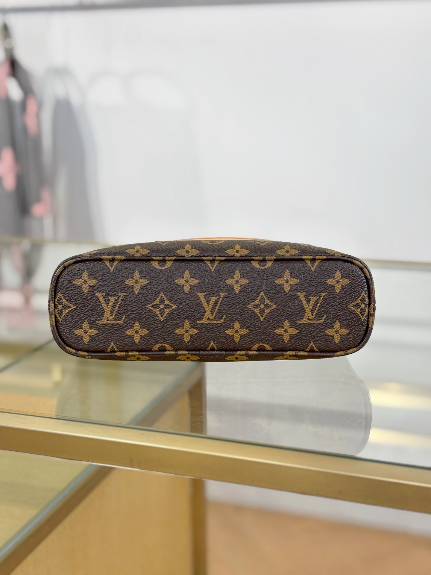 LV高仿Monogram老花腋下包 復古焦糖色肩帶女士單肩包