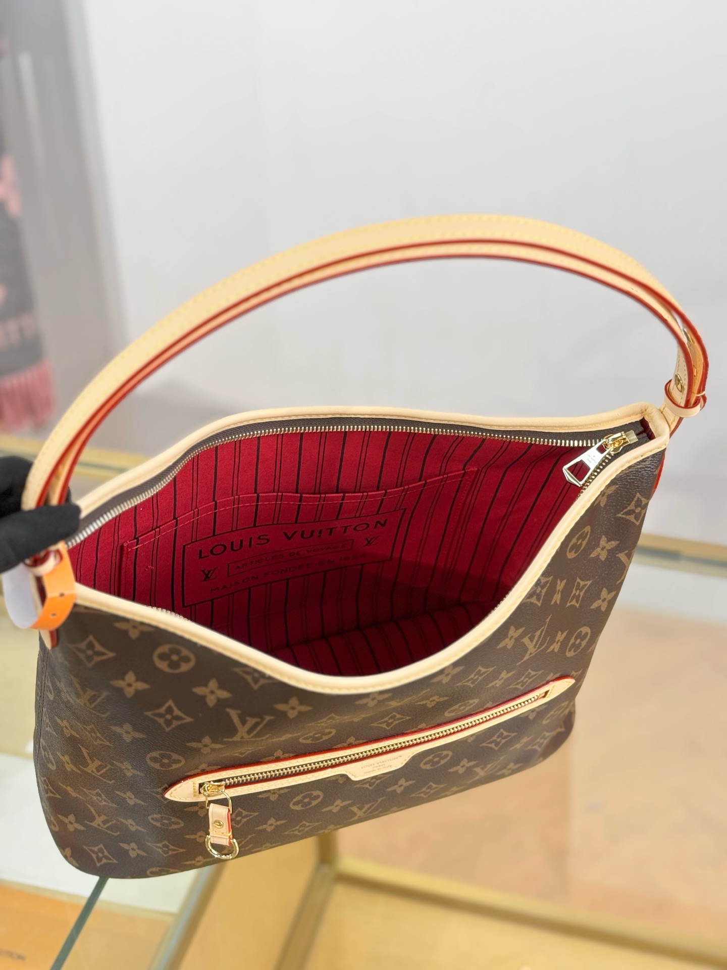 LV一比一Monogram老花抽繩水桶包 金色鏈條女士肩背包| 10 LV一比一Monogram老花抽繩水桶包 金色鏈條女士肩背包