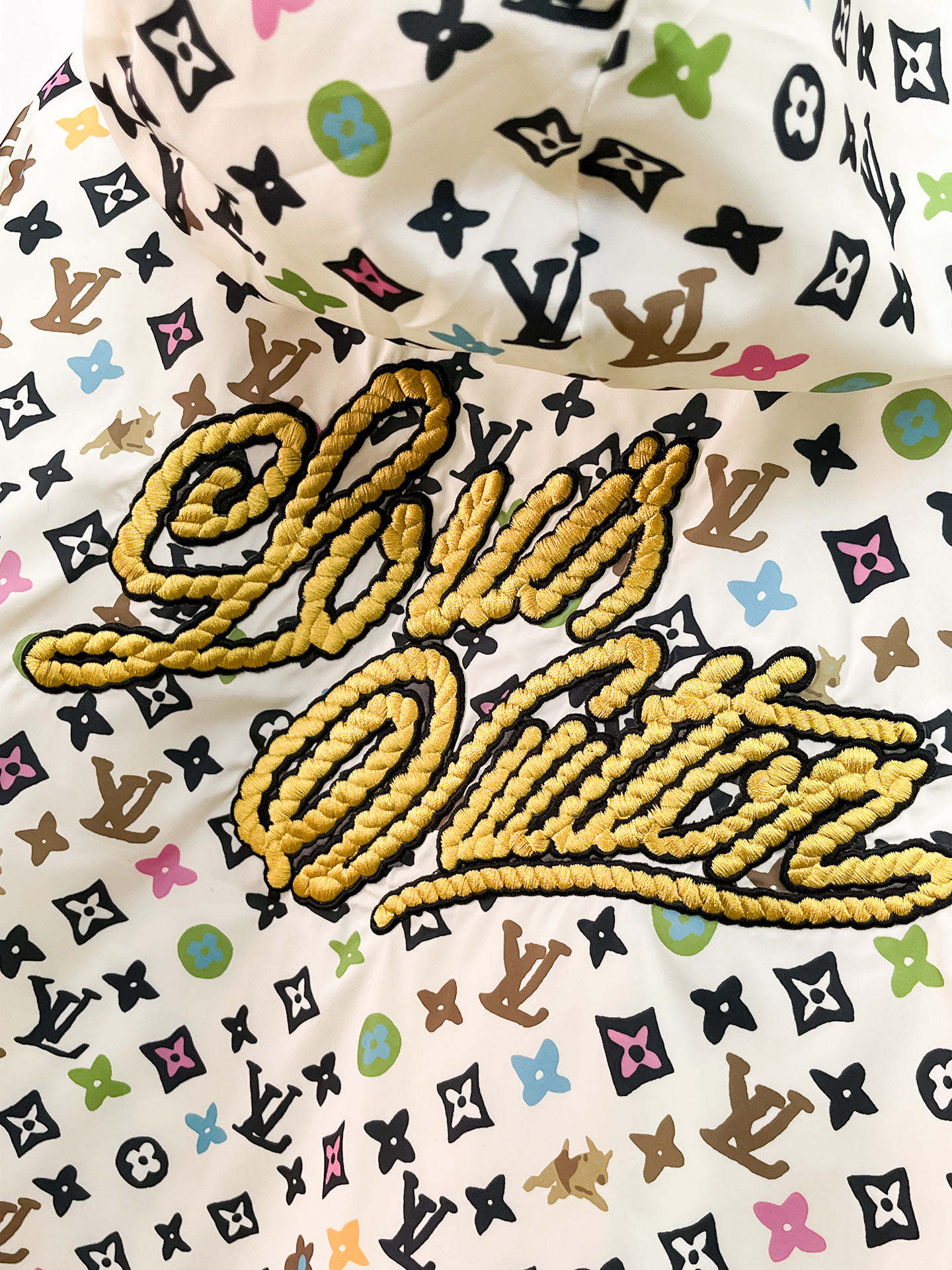 原單LV男士外套 白色彩色Monogram滿版連帽夾克| 8 原單LV男士外套 白色彩色Monogram滿版連帽夾克