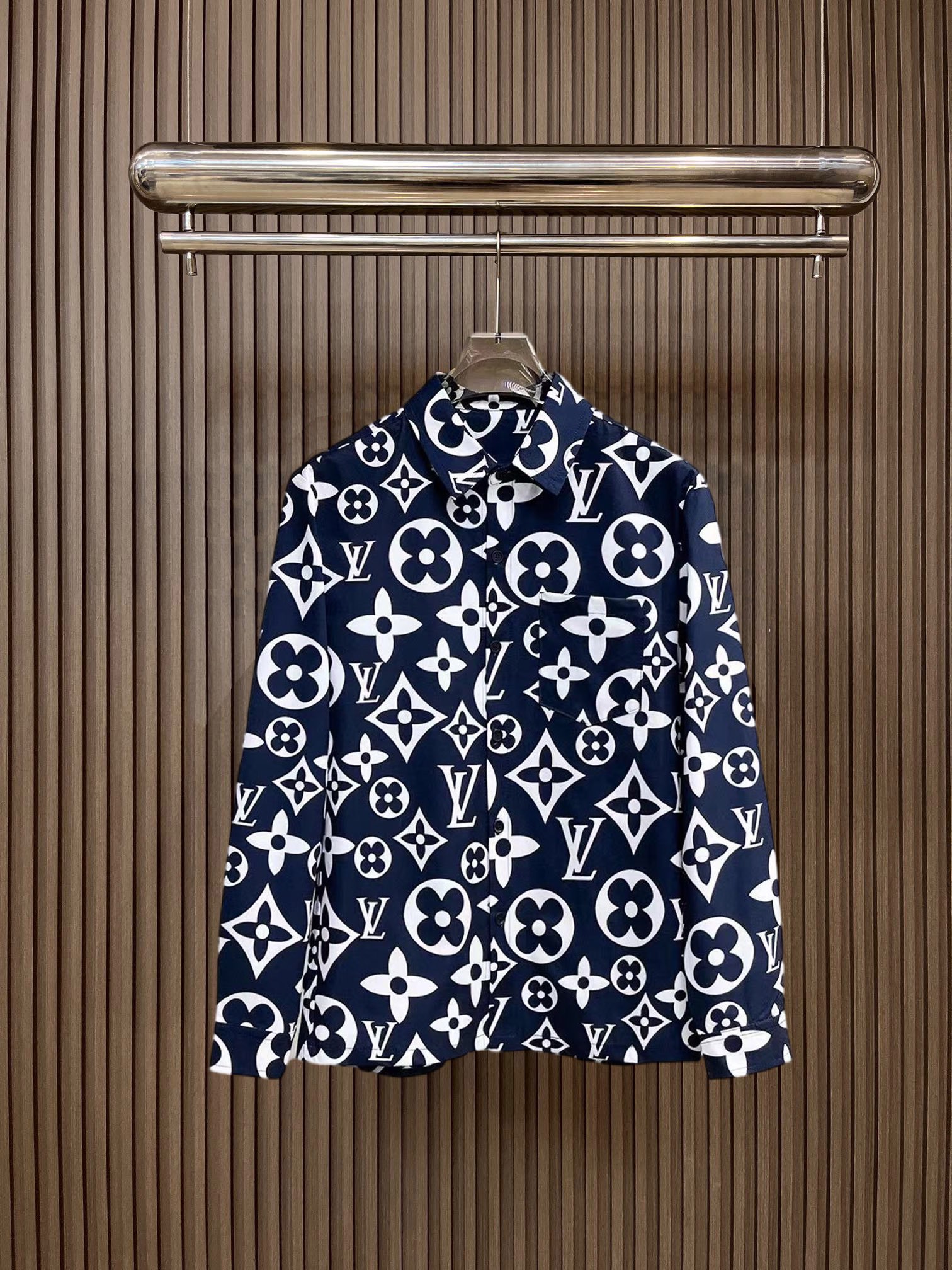 LV一比一滿印Monogram長袖襯衫 男士經典印花襯衣| 3 LV一比一滿印Monogram長袖襯衫 男士經典印花襯衣