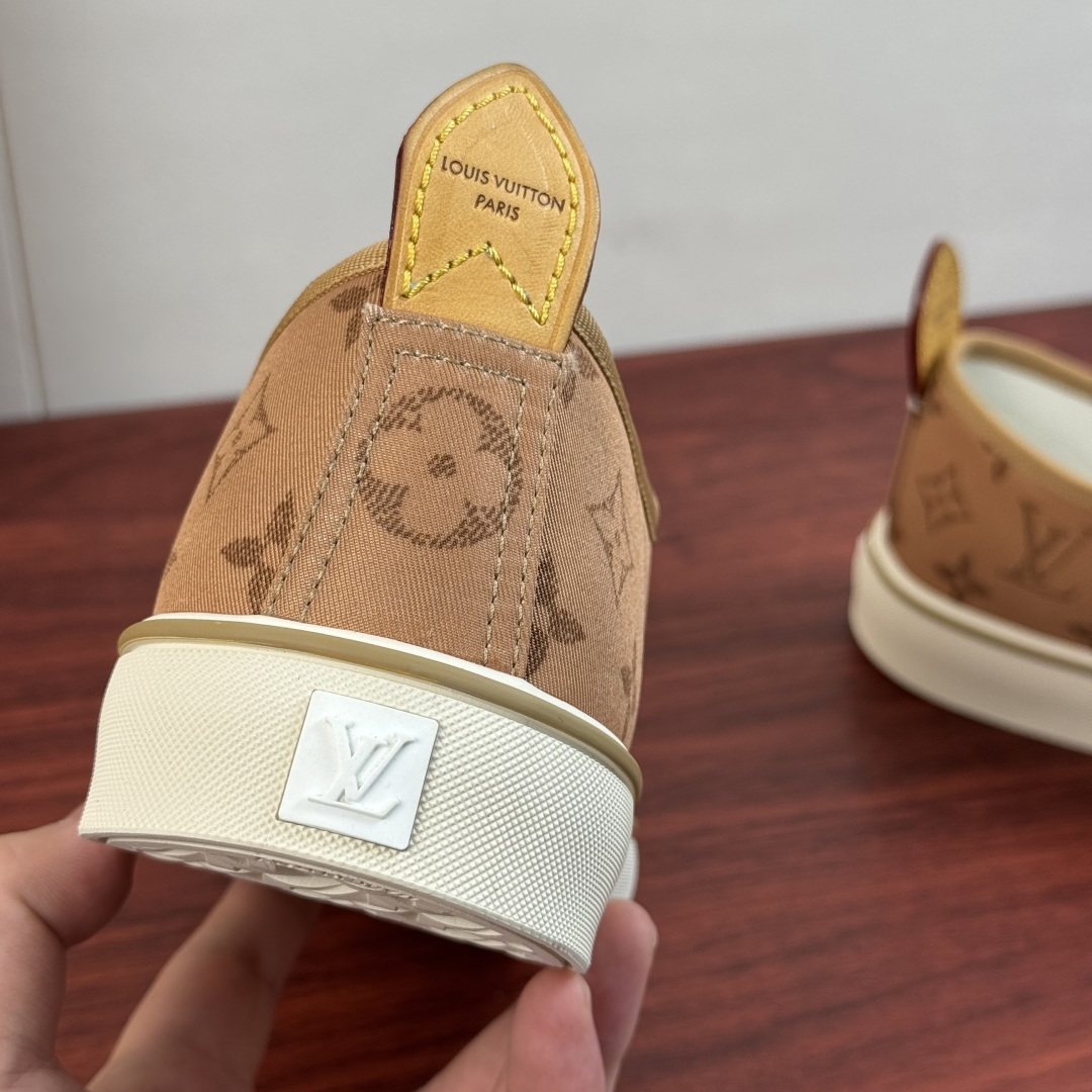 原單LV男鞋 卡其棕Monogram低筒帆布休閒鞋| 8 原單LV男鞋 卡其棕Monogram低筒帆布休閒鞋