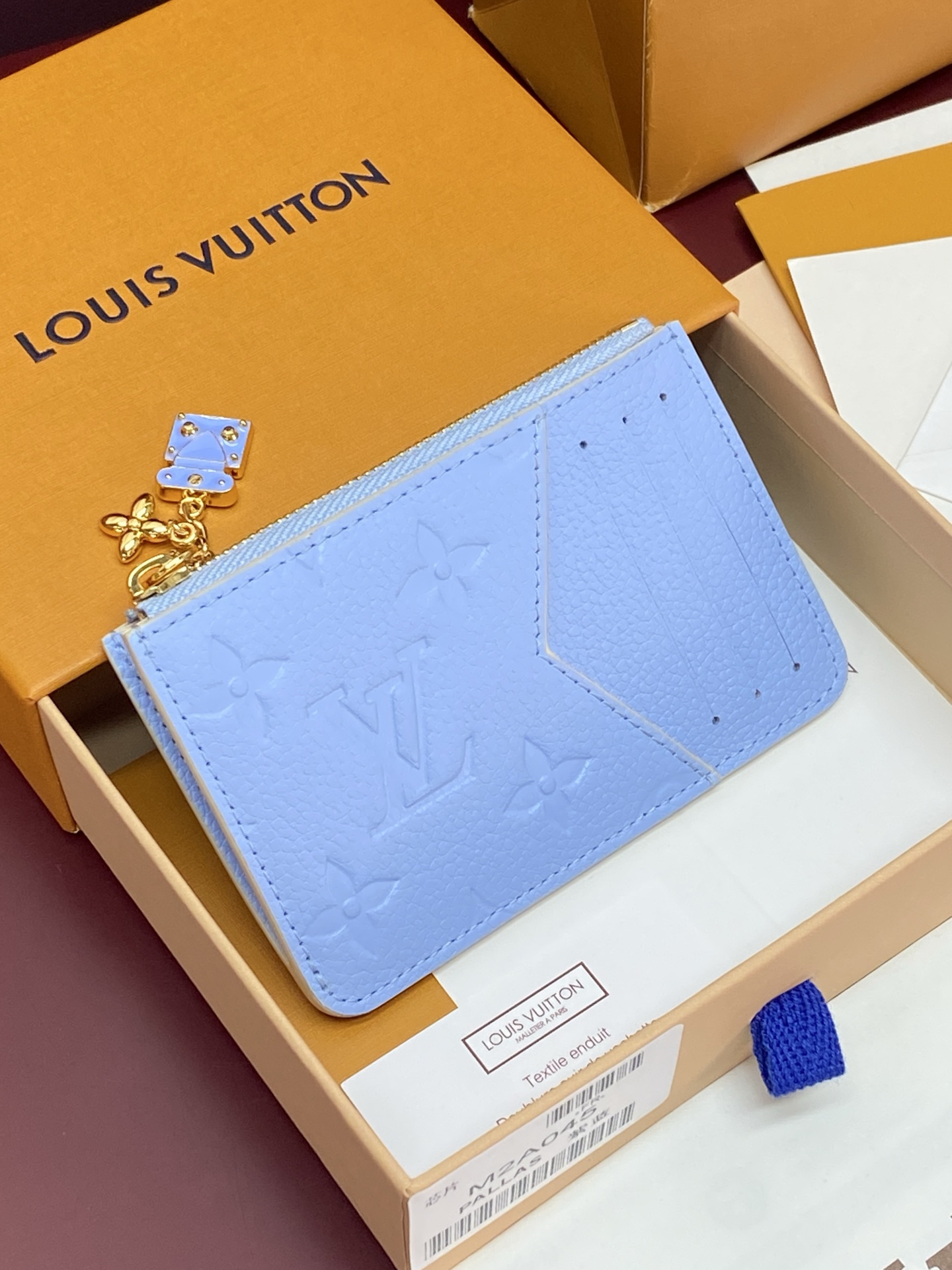 LV原單 Monogram Empreinte 淺藍色拉鍊卡片夾 多卡位零錢包| 2 LV原單 Monogram Empreinte 淺藍色拉鍊卡片夾 多卡位零錢包