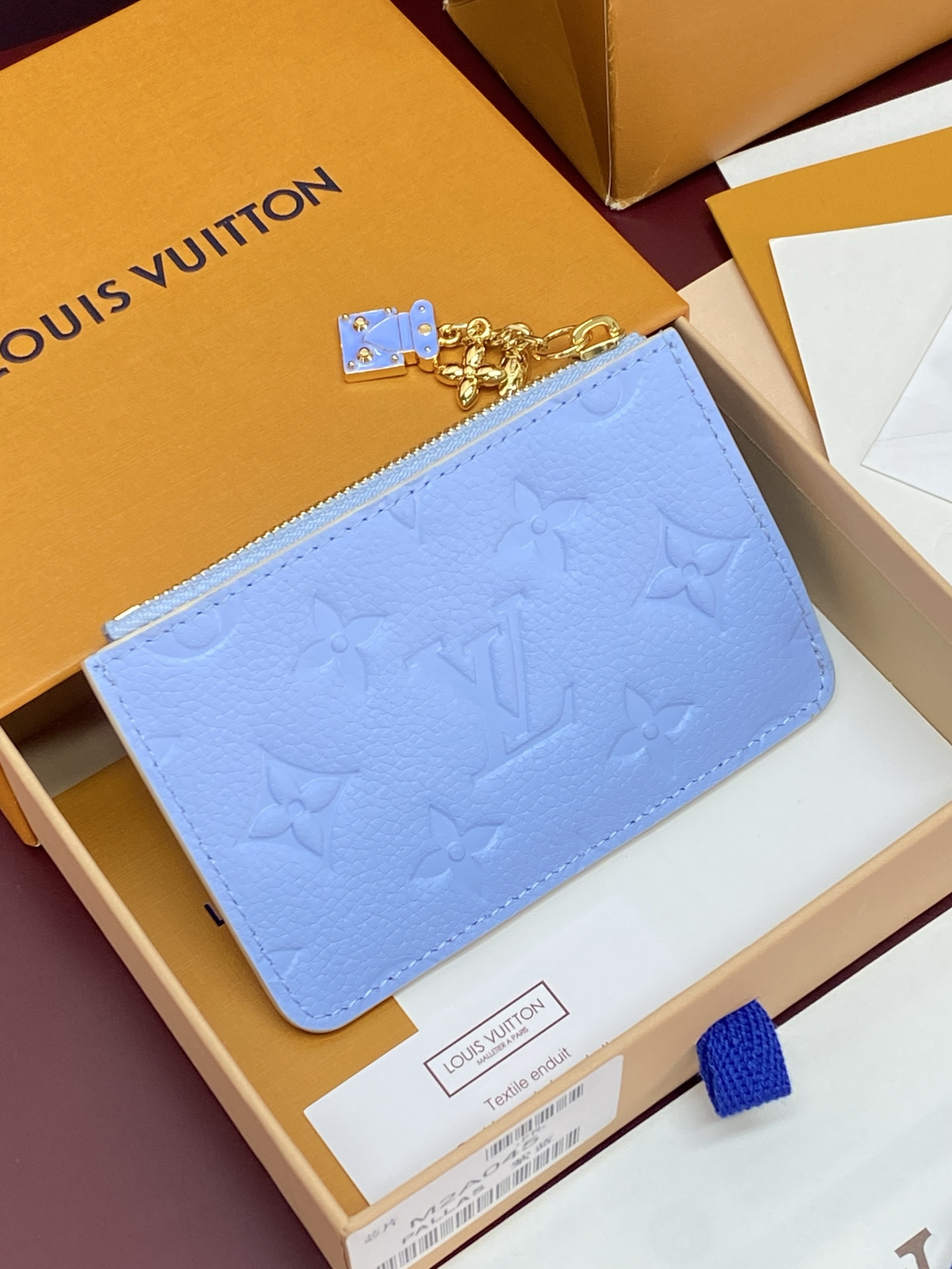 LV原單 Monogram Empreinte 淺藍色拉鍊卡片夾 多卡位零錢包| 12 LV原單 Monogram Empreinte 淺藍色拉鍊卡片夾 多卡位零錢包