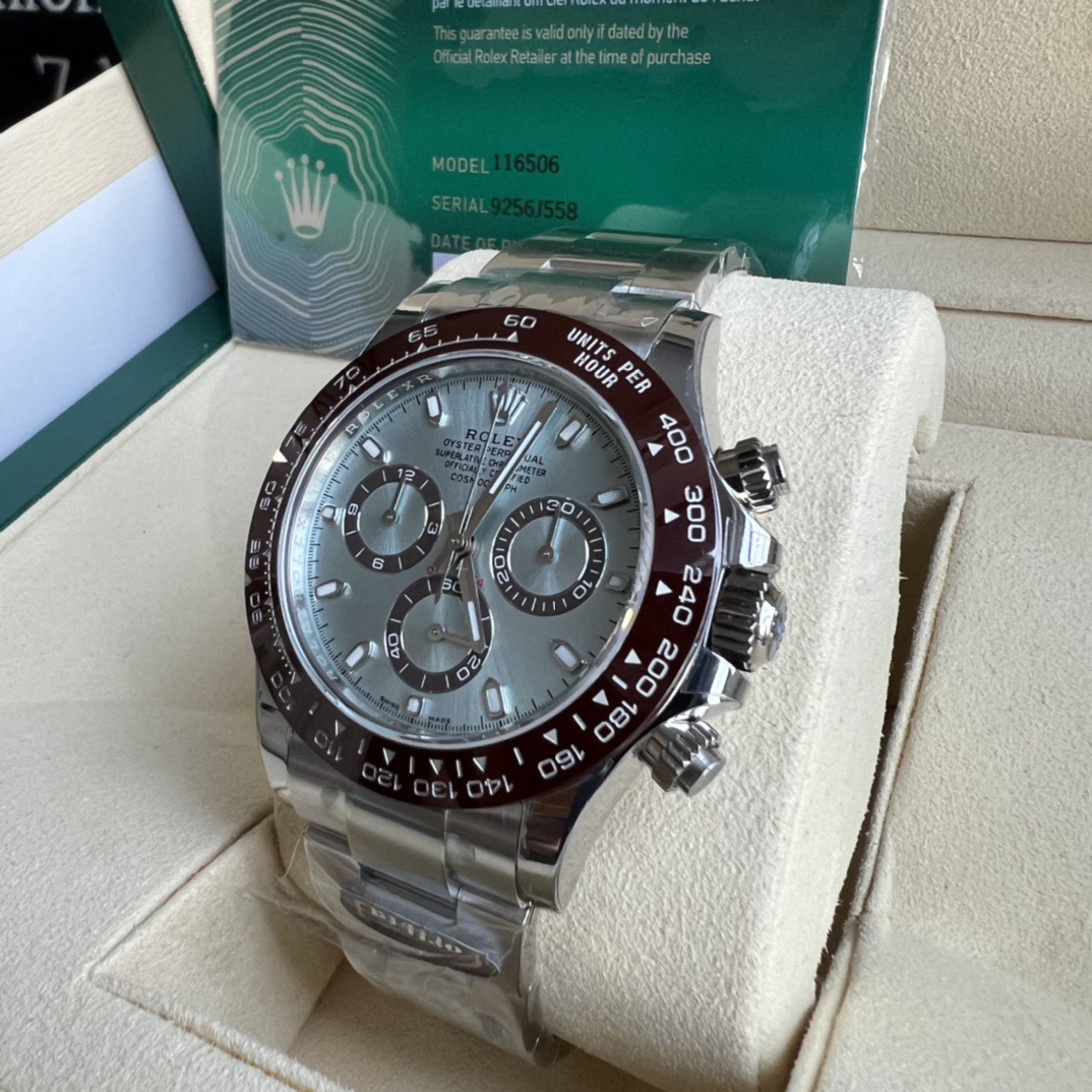 ROLEX高仿Daytona迪通拿冰藍面男士腕錶 棕色外圈三眼計時鋼帶手錶| 12 ROLEX高仿Daytona迪通拿冰藍面男士腕錶 棕色外圈三眼計時鋼帶手錶