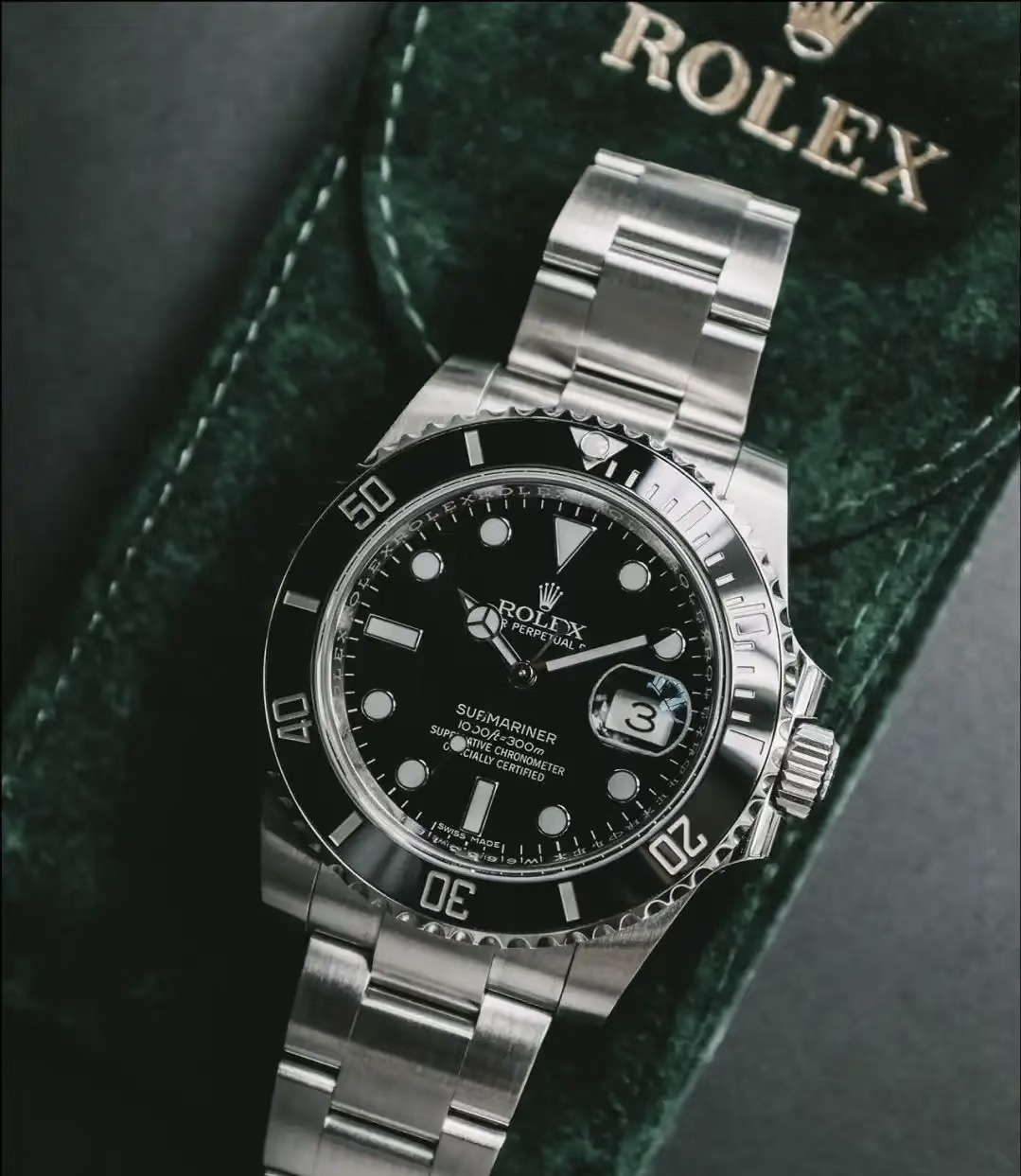 ROLEX復刻Submariner黑水鬼腕錶 黑色陶瓷圈鋼帶日曆潛航者男錶